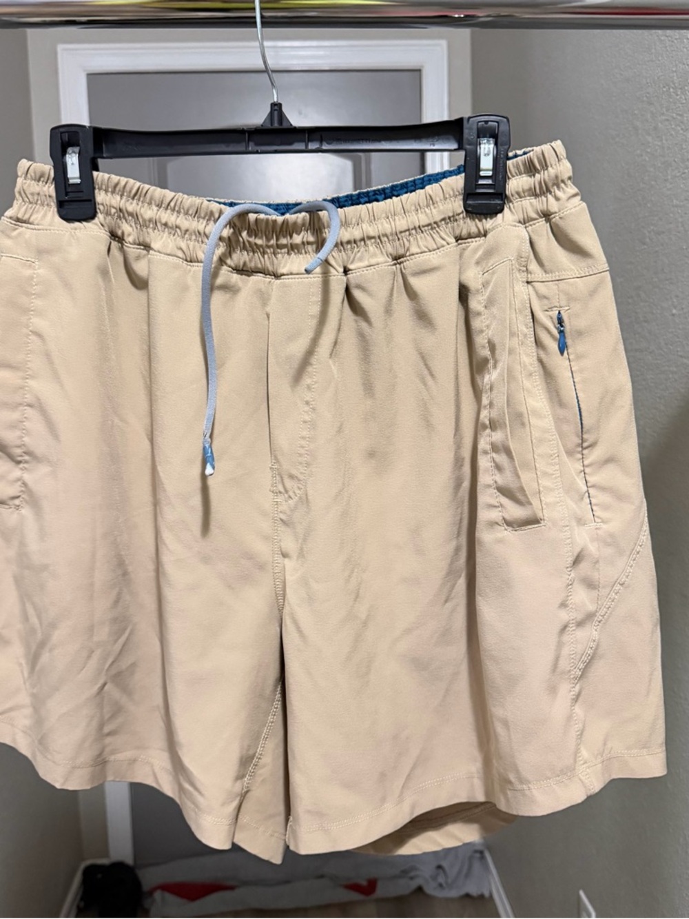 Light Khaki/Beige Freeballers Lined Athletic Shorts - Mens XXL